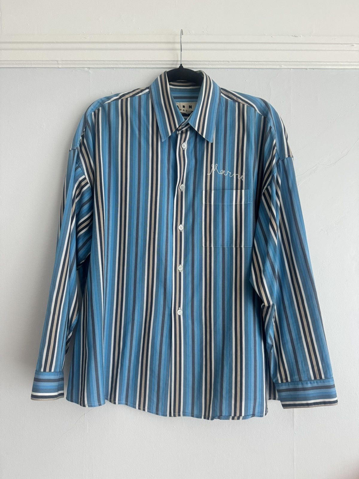 Marni Marni Striped Button Up Size US XL / EU 56 / 4 - 1 Thumbnail