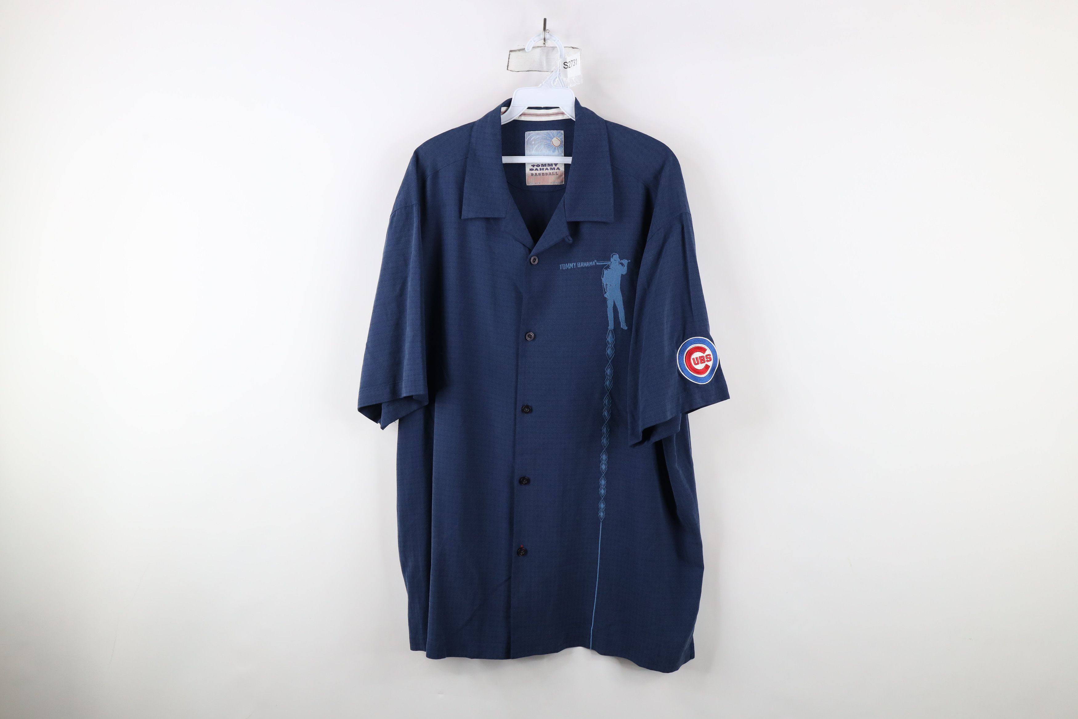 Tommy Bahama × Vintage Vintage Tommy Bahama Baseball Baseball Button Shirt Blue Size US XL / EU 56 / 4 - 1 Thumbnail