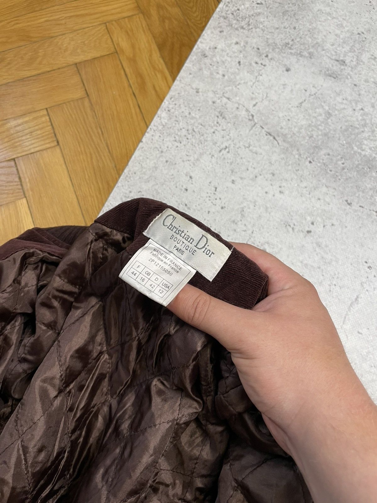 Designer × Vintage VTG Dior Bootleg Monogram Velvet Zip Jacket Brown Size S / US 4 / IT 40 - 7 Thumbnail