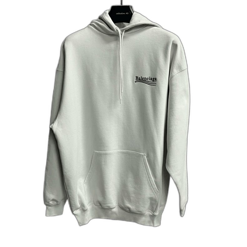 Balenciaga Balenciaga White Logo Embroidered Hoodie Size US S / EU 44-46 / 1 - 1 Thumbnail