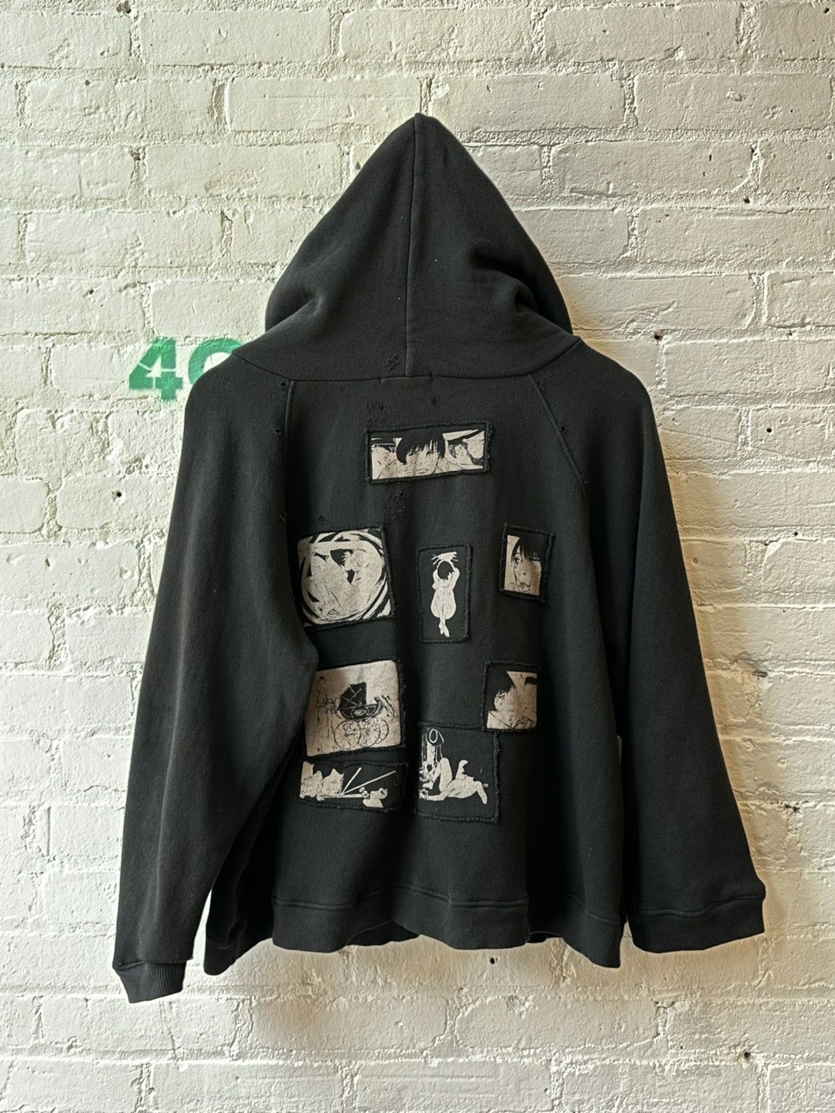 Enfants Riches Deprimes ERD PATCHED XXL THRASHED HOODIE Size US XXL / EU 58 / 5 - 1 Thumbnail