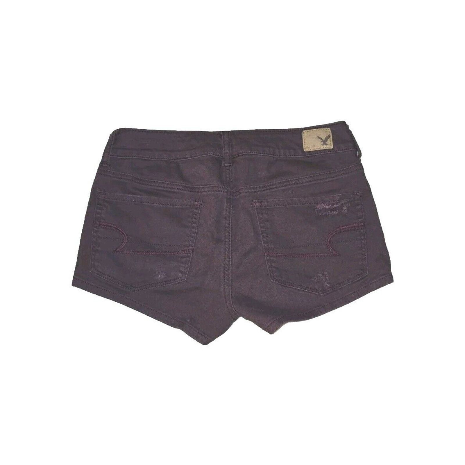 American Eagle Outfitters American Eagle Outfitters Women Shorts Sz 6 Burgundy Shortie Size 28" / US 6 / IT 42 - 2 Thumbnail