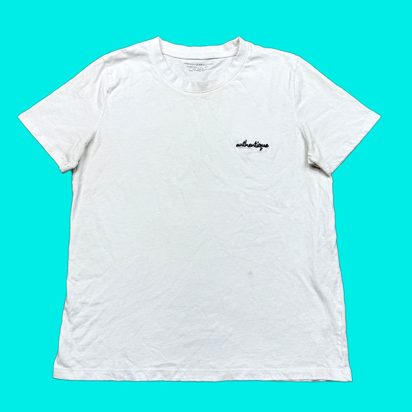 French Connection French Connection T Shirt Womens Size M White Short Sleeve Casual Ladies Size M / US 6-8 / IT 42-44 - 1 Thumbnail
