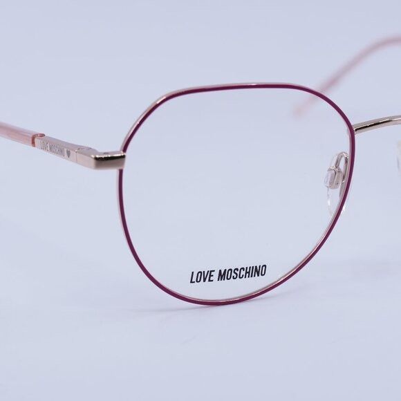 Moschino 🕶️ New Moschino MOL560 0S45 00 Pink/Gold Eyeglasses 54mm Size ONE SIZE - 4 Thumbnail