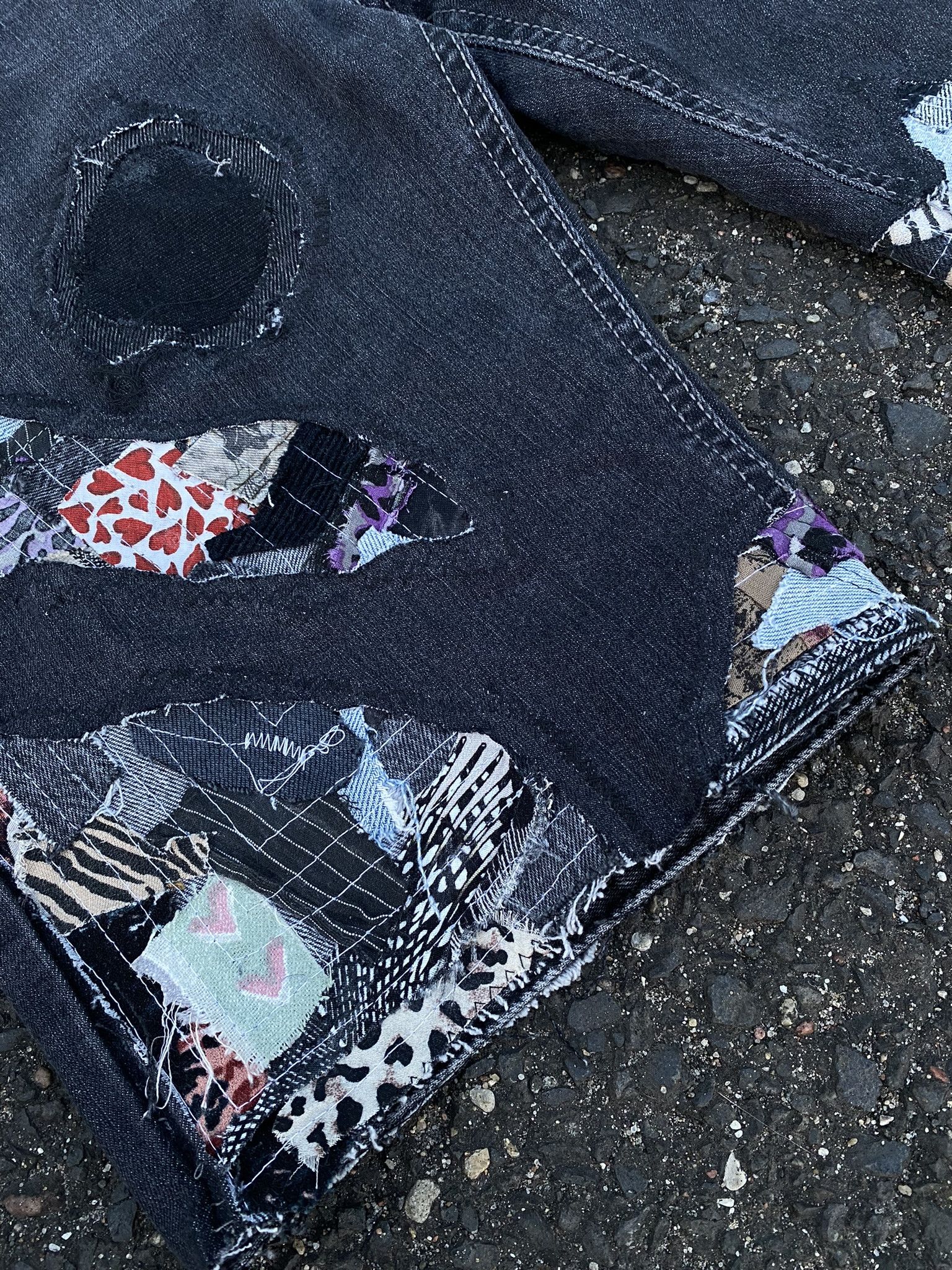 Kapital × Number (N)ine × Vintage Vintage Kapital Inspired Hippie Denim Saschiko Patchwork Size US 34 / EU 50 - 5 Thumbnail
