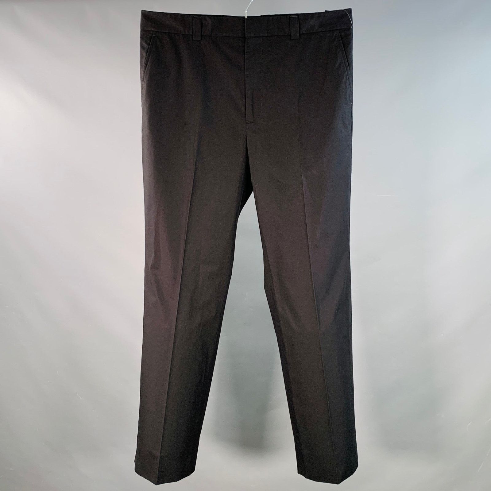 Gucci GUCCI Size 36 Black Cotton Flat Front Casual Pants Size US 36 / EU 52 - 1 Thumbnail