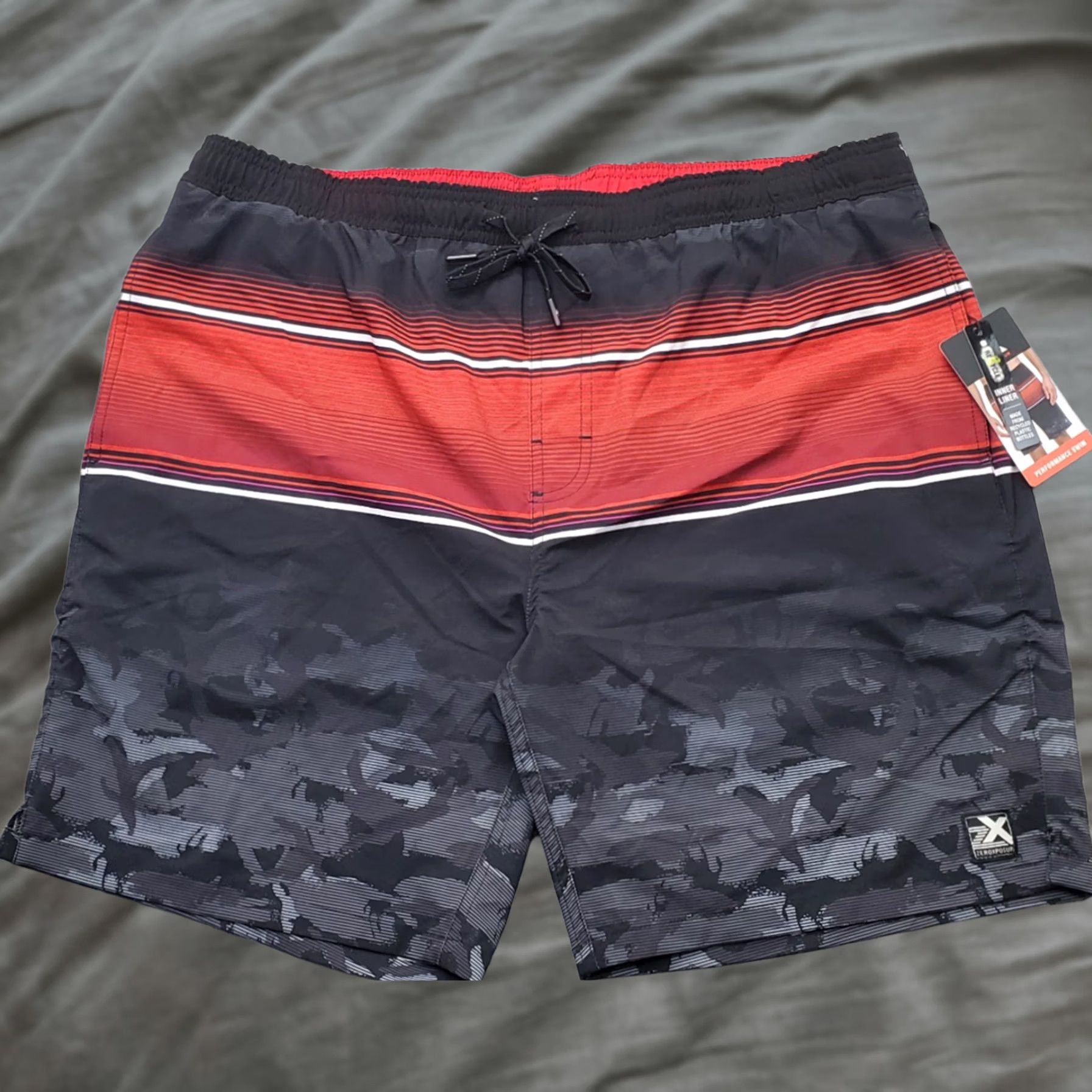 ZeroXposur ZeroXposur Board Shorts Mens XL Multi Lined Camo Striped Performance Water Polo Size US XL / EU 56 / 4 - 1 Thumbnail