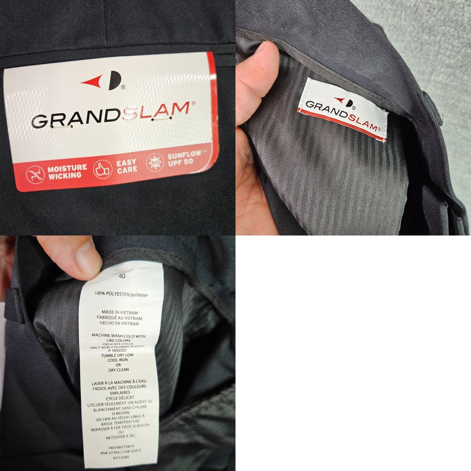 Vintage Grand Slam Golf Shorts Men Sz 40 Black Performance Stretch Flat Front Casual Size US 40 / EU 56 - 8 Thumbnail