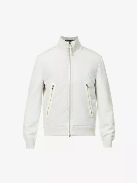 image of Tom Ford O1W1Db10124 Funnel-Neck Shell Jacket In Grey, Men's (Size XL)