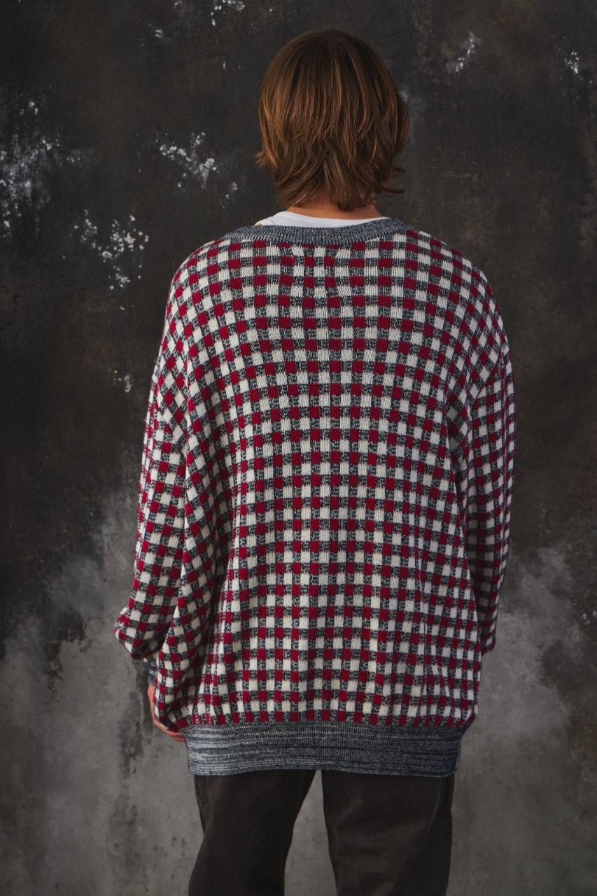 Takahiromiyashita The Soloist. TAKAHIROMIYASHITA TheSoloist. Check Crewneck Knit Sweater Size US S / EU 44-46 / 1 - 3 Thumbnail