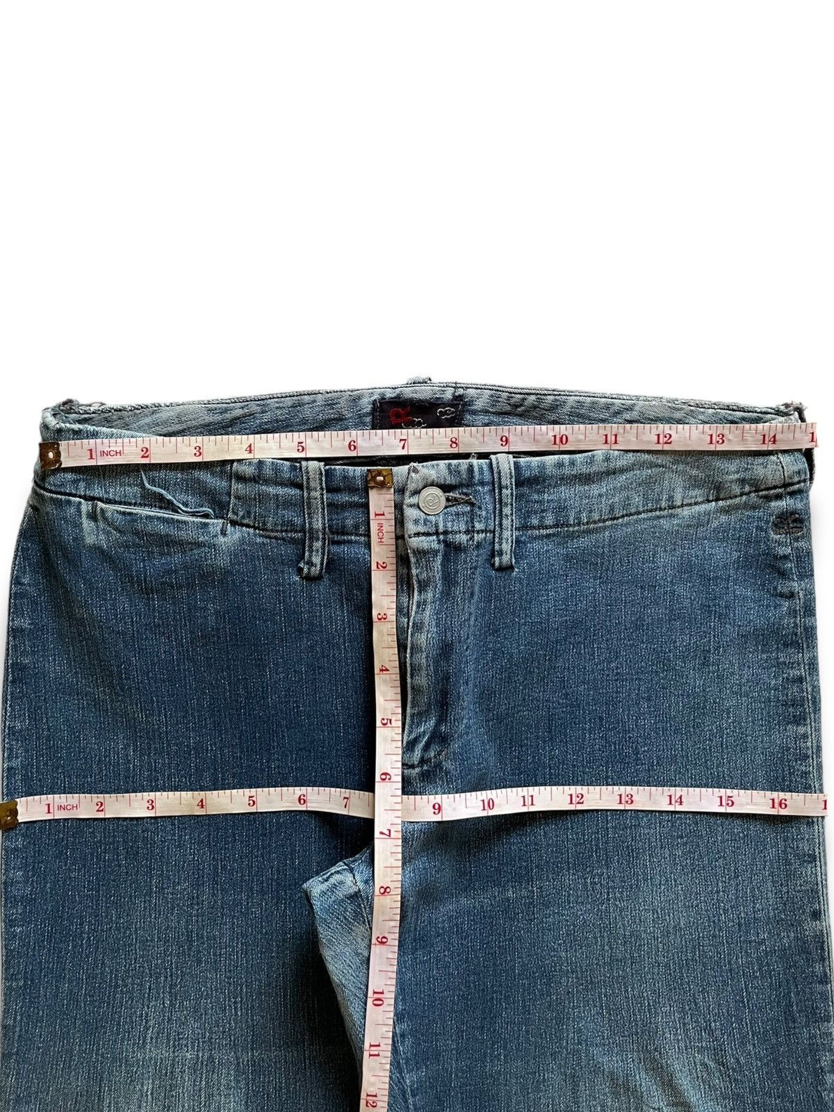 45rpm × Japanese Brand Vintage Japanese 45Rpm Bootcut Rip Blue Wash Jeans Size US 30 / EU 46 - 11 Thumbnail