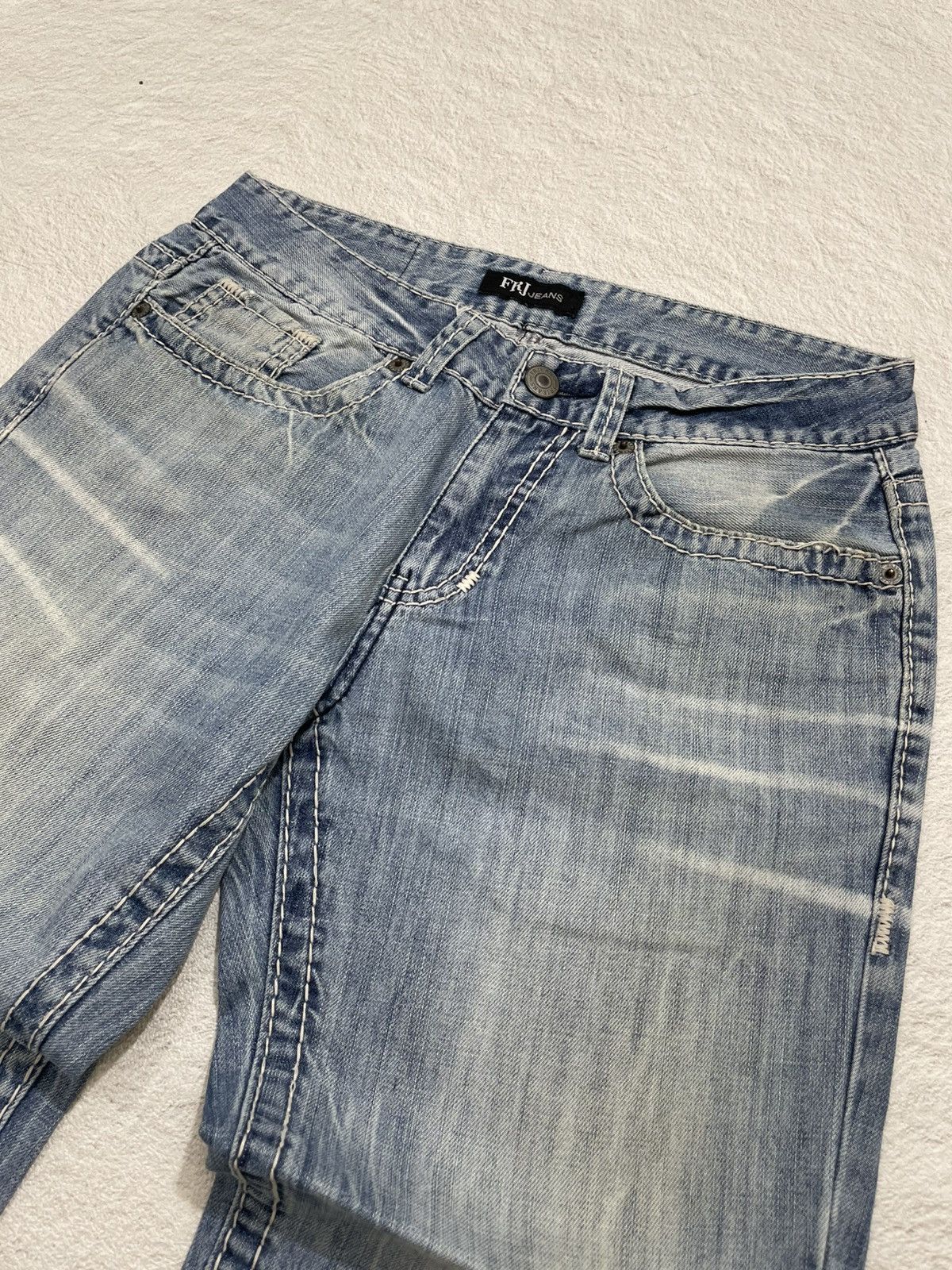 Japanese Brand FRJ Light Blue Washed Jeans Size US 30 / EU 46 - 3 Thumbnail