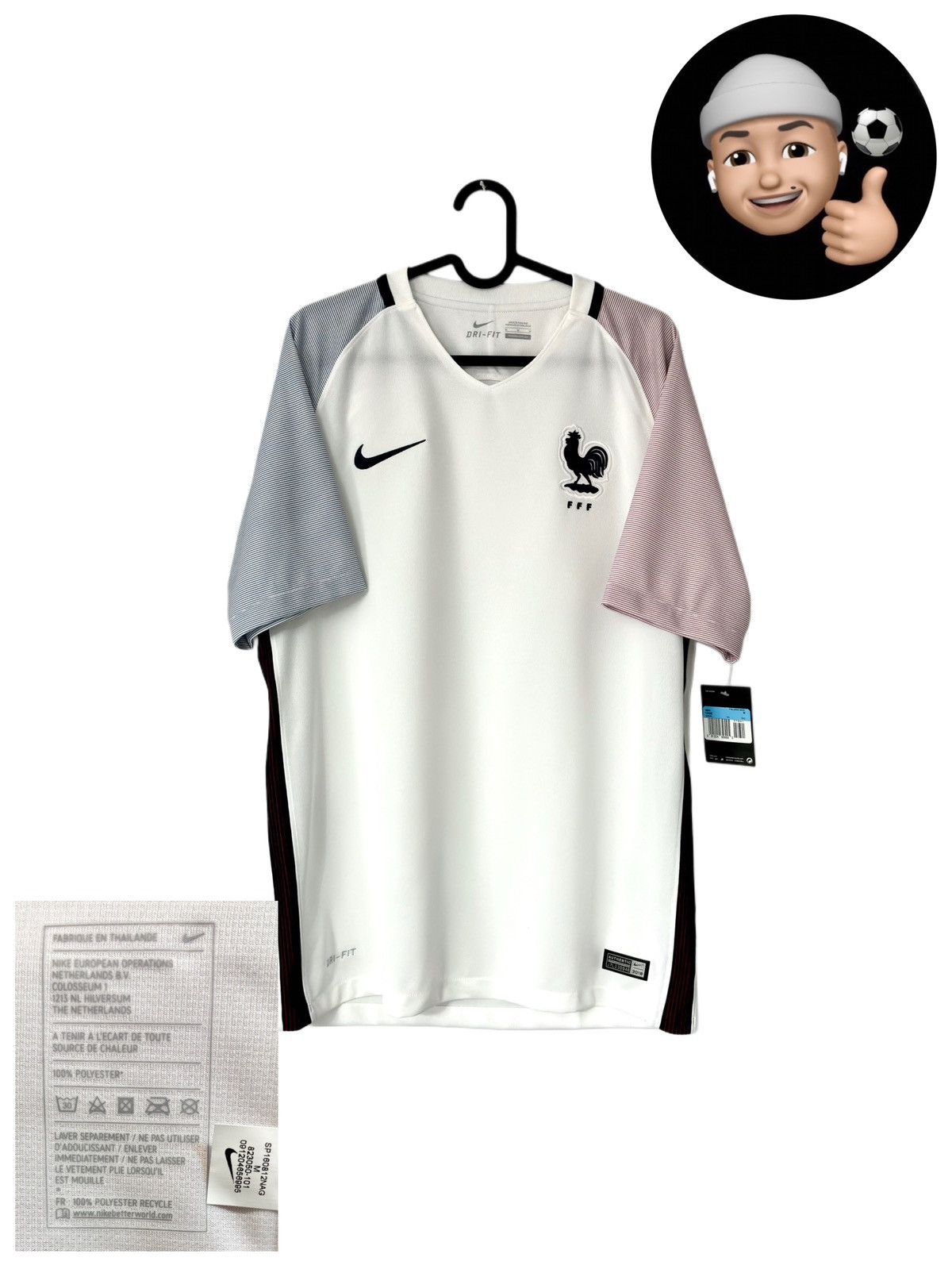 Nike × Vintage NEW 2016 France Game Issue Nike Away Kit Soccer Jersey Tee Size US M / EU 48-50 / 2 - 1 Thumbnail
