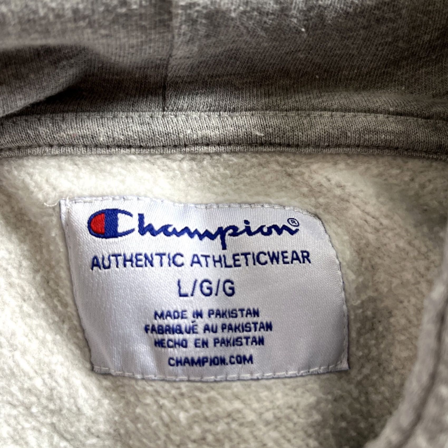 Champion CHAMPION Hoodie Men L Gray Embroidered Logo Hooded Pullover Active Sports Streetwear Size US L / EU 52-54 / 3 - 5 Thumbnail