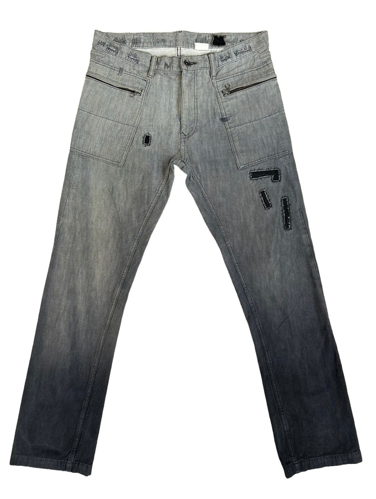 Vintage REPACA Made in Japan Two Tones Zigzag Patchwork Denim Size US 32 / EU 48 - 1 Thumbnail