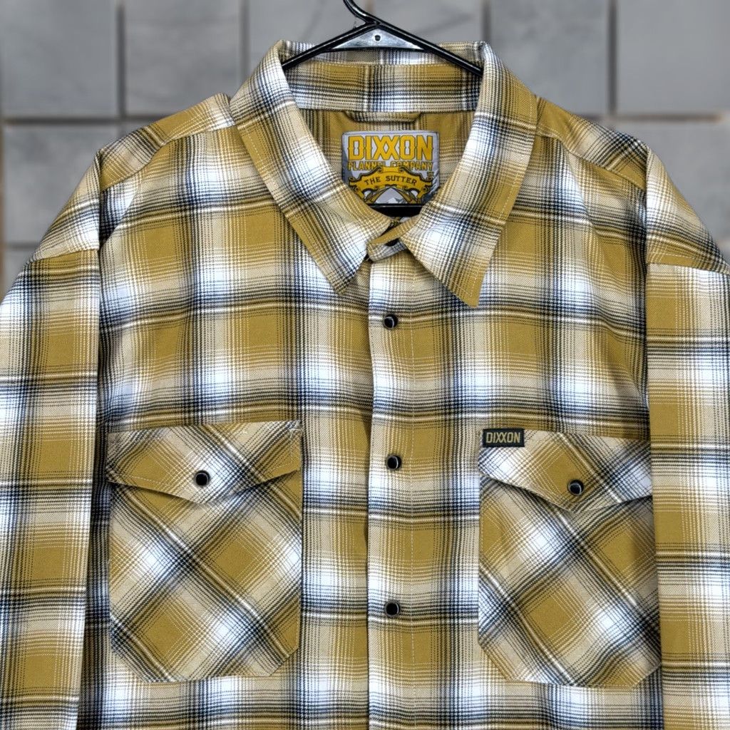 Vintage Dixxon Flannel Company The Sutter Plaid Shirt Men 3X Mustard Yellow D-Tech Blend Shirt Size US XXL / EU 58 / 5 - 1 Thumbnail