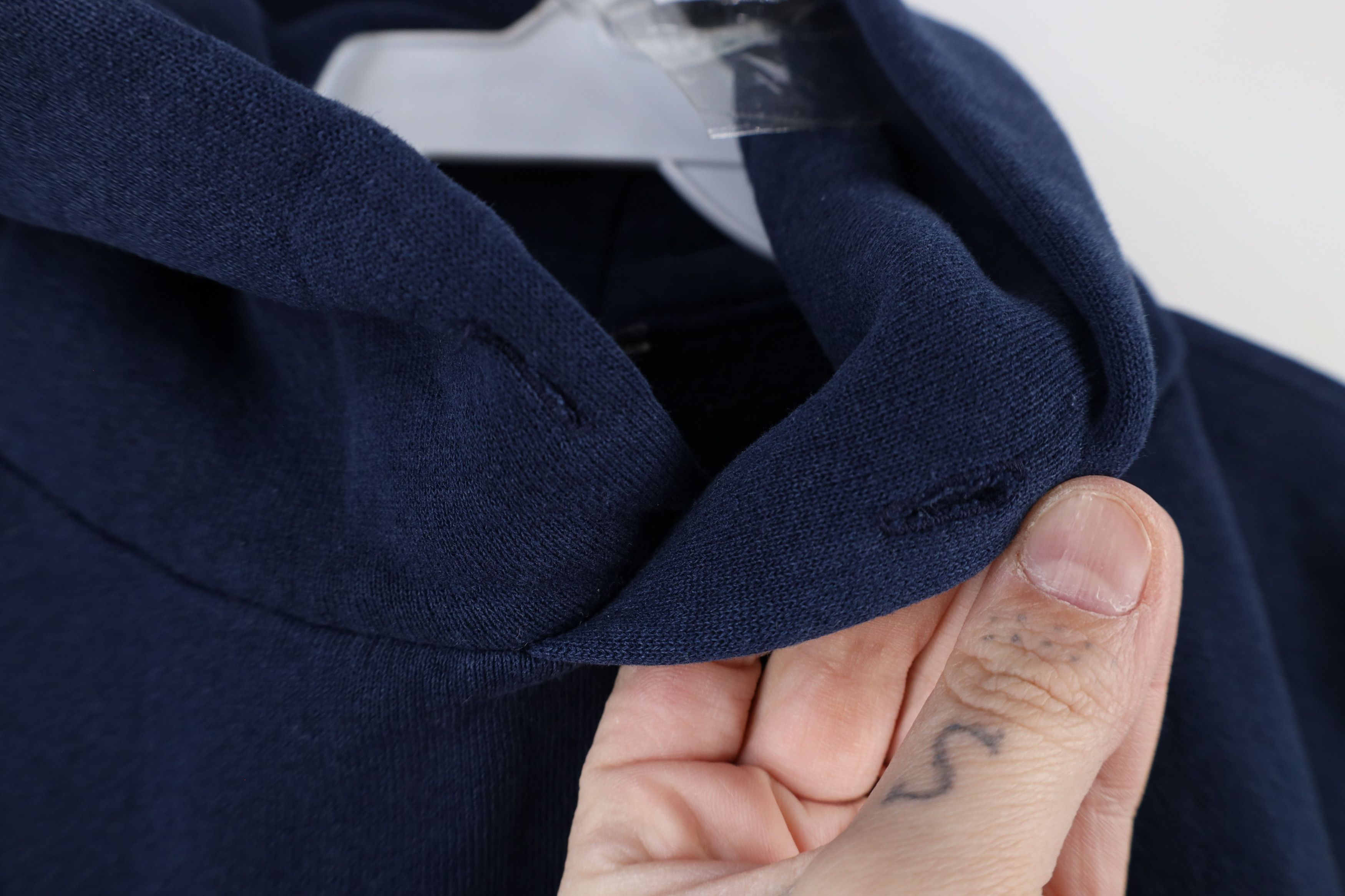 Russell Athletic × Vintage Vintage 90s Russell Athletic Blank Hoodie Sweatshirt Blue Size US XL / EU 56 / 4 - 7 Thumbnail