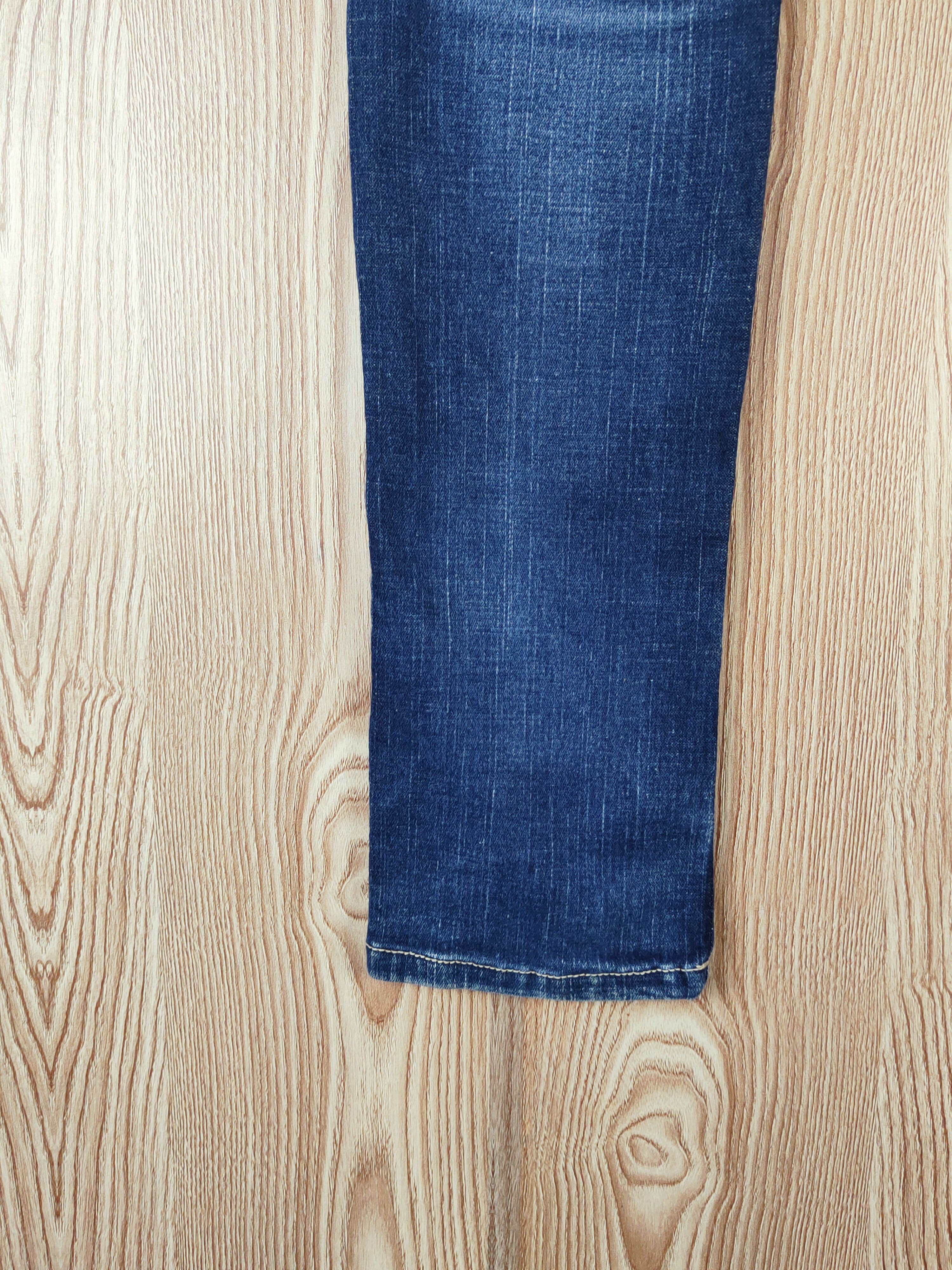 Japanese Brand × Vintage Japanese Brand Dark Blue Distressed Ripped Jeans Size 30" / US 8 / IT 44 - 13 Thumbnail