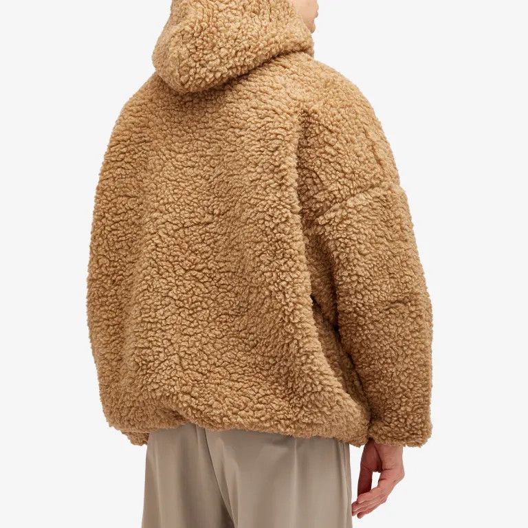 Fear of God o1s22i1n1024 Fleece Maxi Sweatshirt in Beige Size US L / EU 52-54 / 3 - 3 Thumbnail