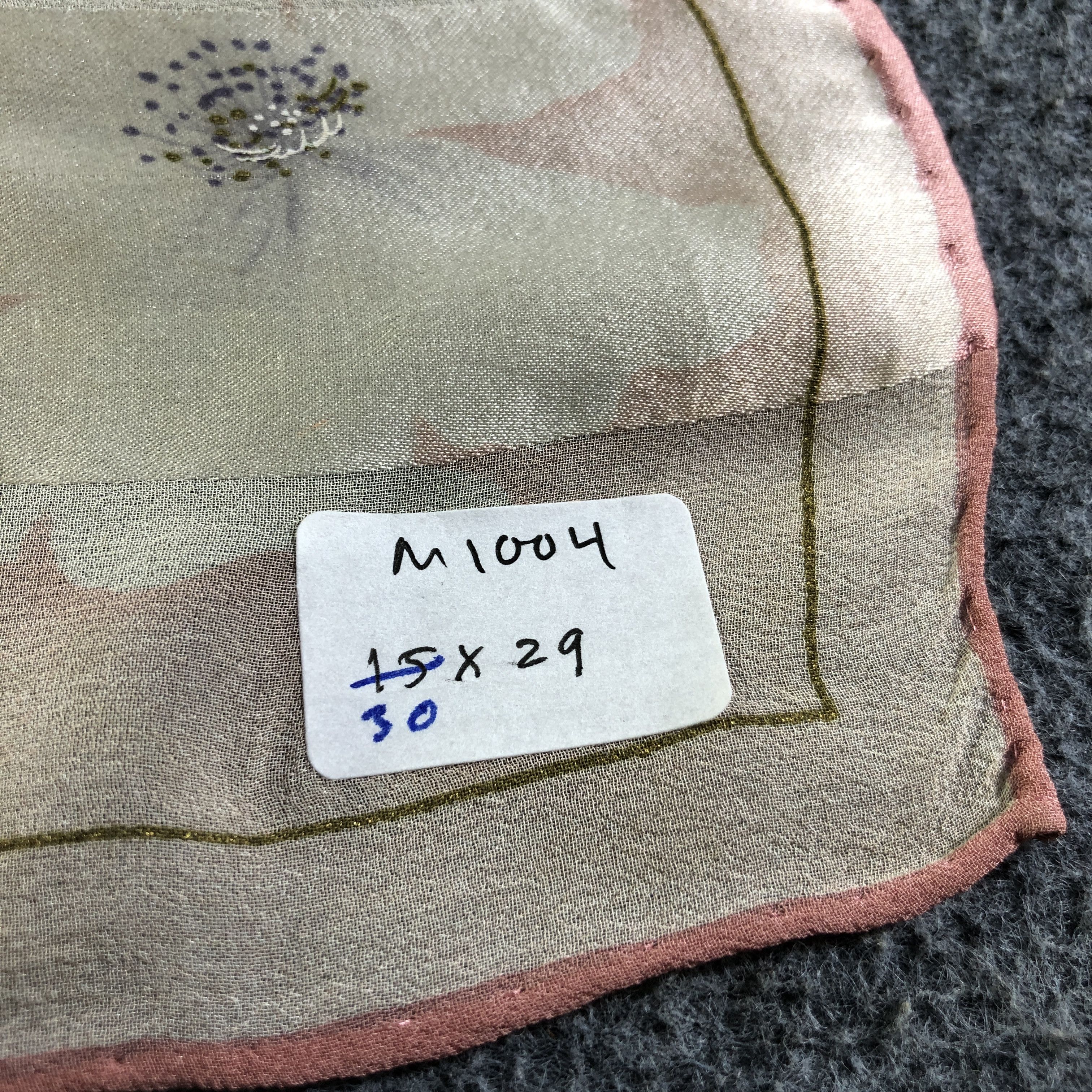 Japanese Brand Jun Ashida Floral Hand Rolled Silk Scarf M1004 Size ONE SIZE - 18 Thumbnail
