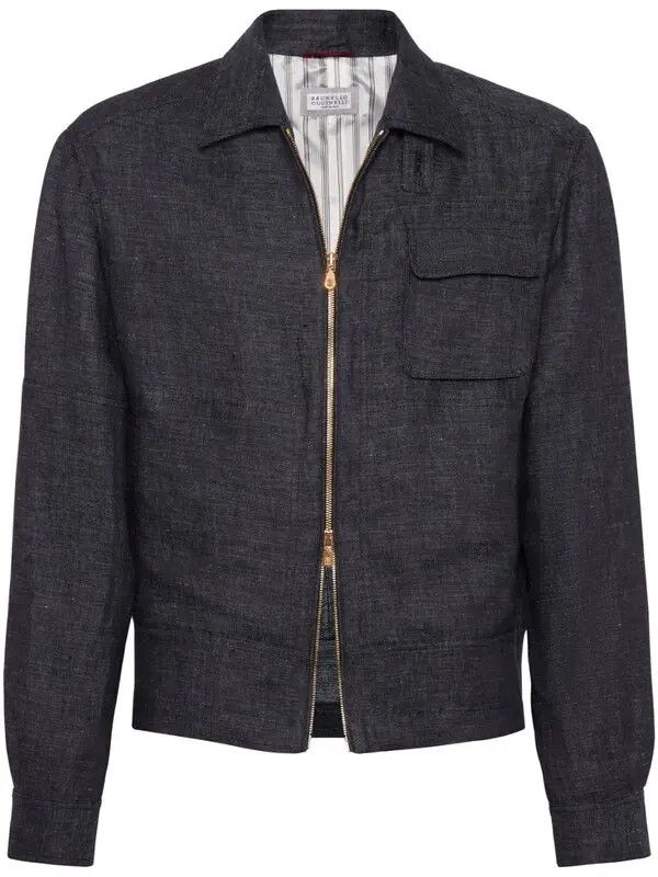 Brunello Cucinelli o1y0526 Casual Jacket in Black Size US XL / EU 56 / 4 - 1 Thumbnail