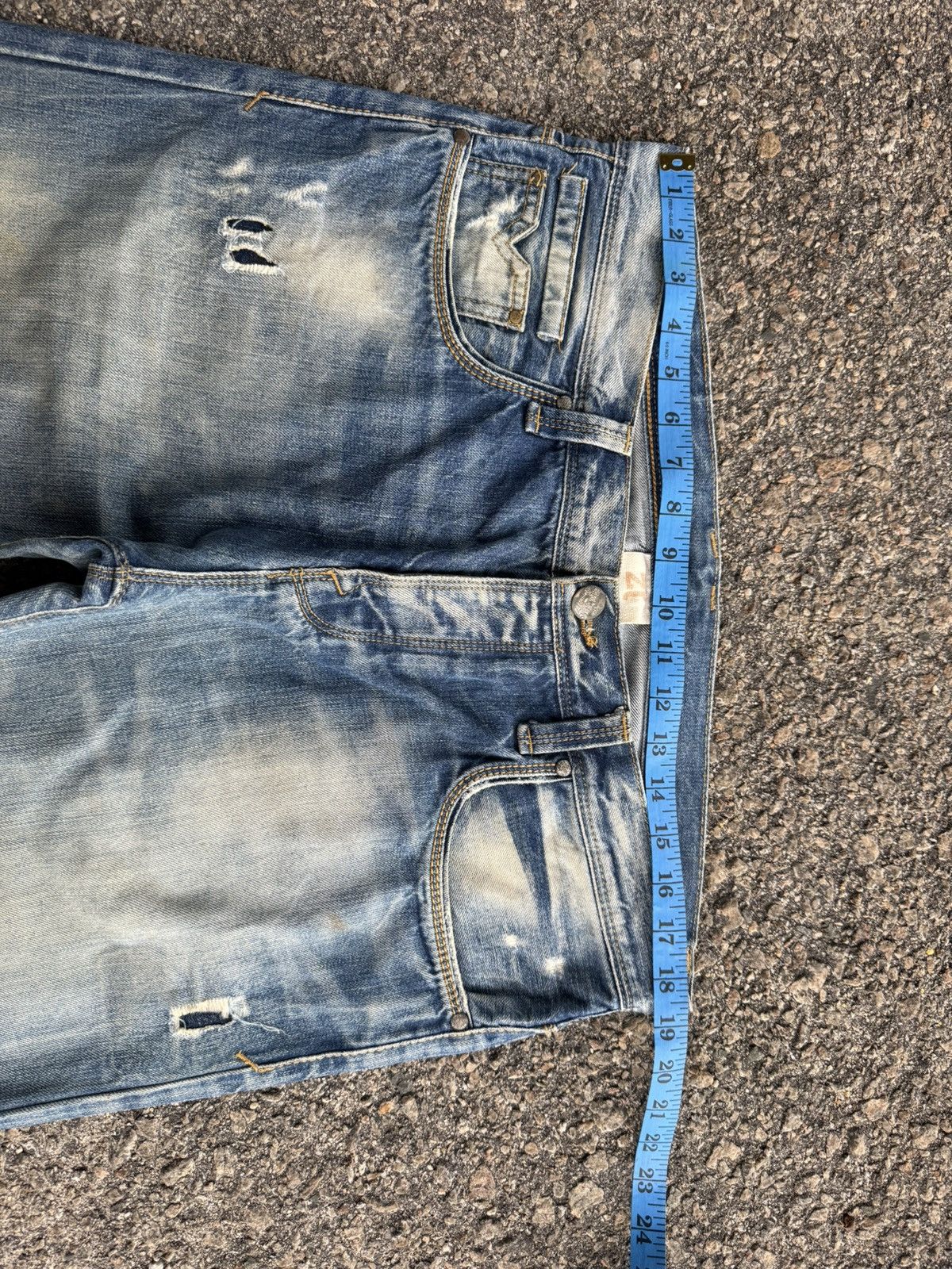 Japanese Brand × Jean VINTAGE JAPANESE ZJ RIPPEP FADED JEAN DENIM PANTS Size US 37 - 6 Thumbnail