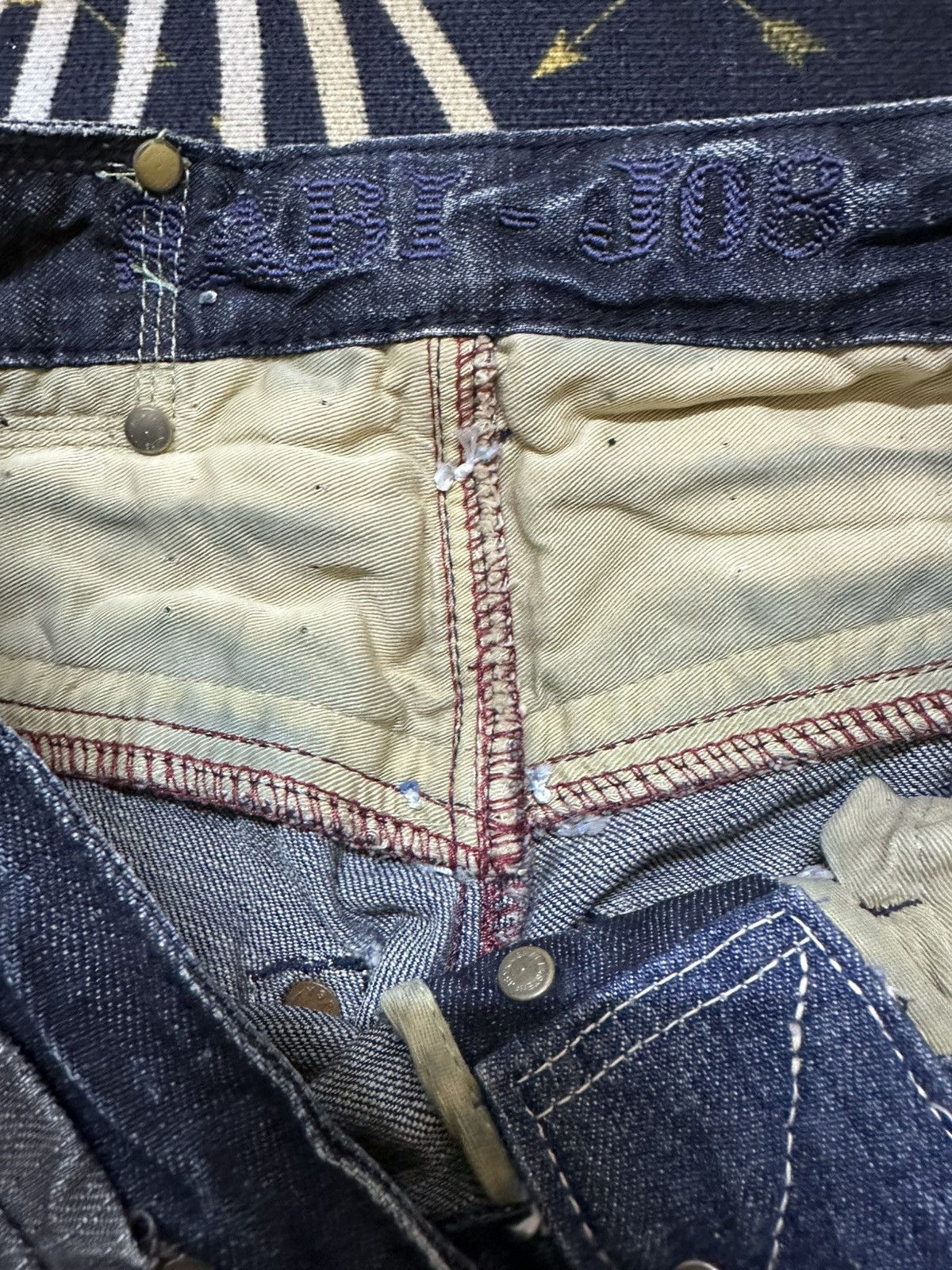 Kapital Vintage Sabi 09 Whiskers Avant Garde Style Jeans Size US 27 - 12 Thumbnail