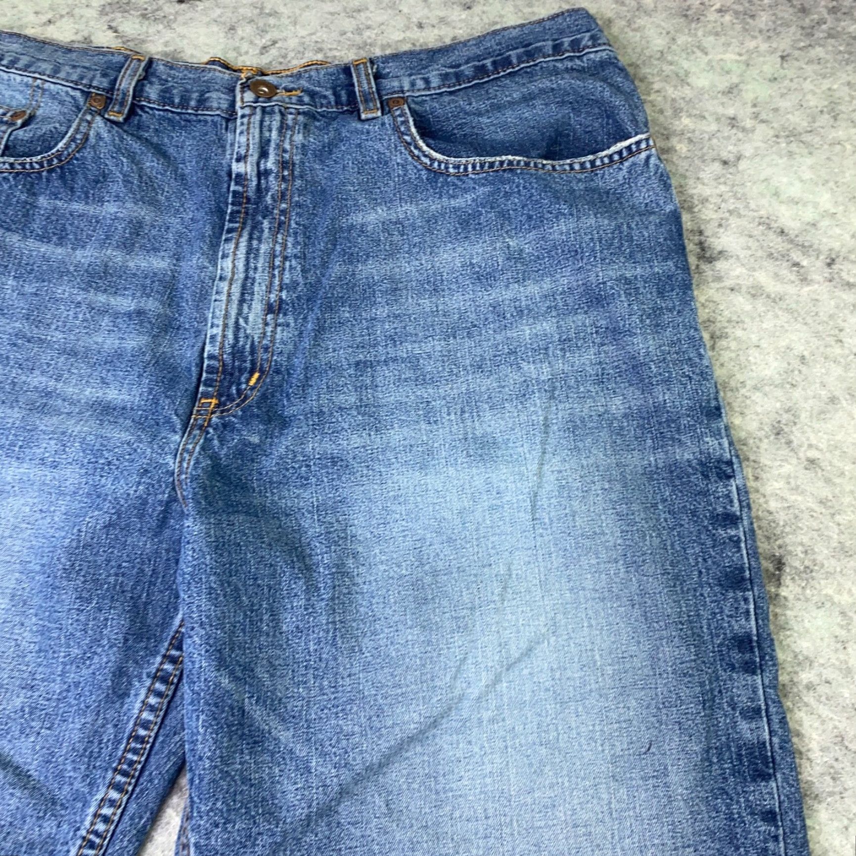 Vintage VINTAGE Urban Pipeline Jeans Mens 38x30 Blue Straight Leg Relaxed Distressed 90s Jeans Mens Size US 38 / EU 54 - 4 Thumbnail