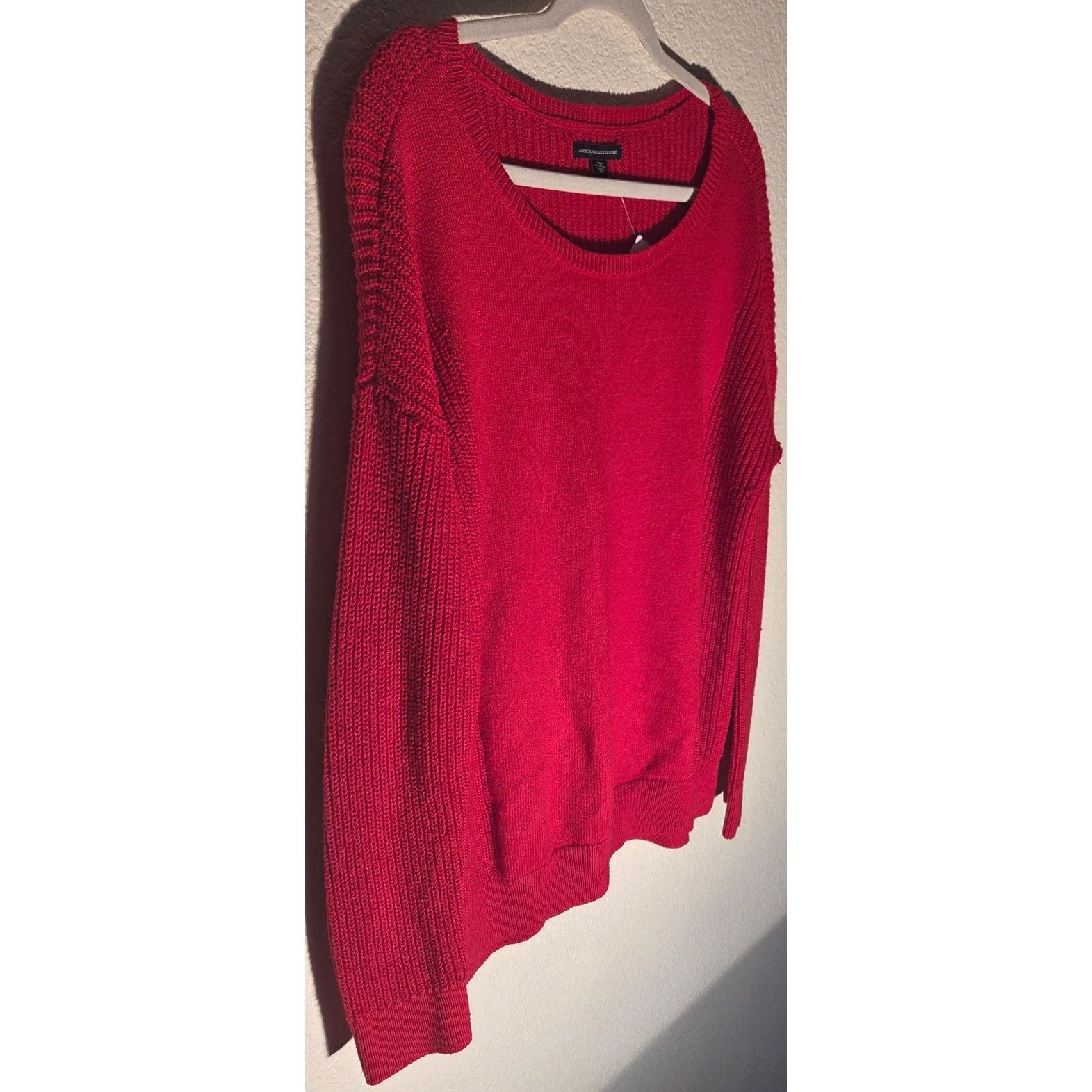 American Eagle Outfitters American Eagle Red Sweater - Women's Large Size L / US 10 / IT 46 - 4 Thumbnail