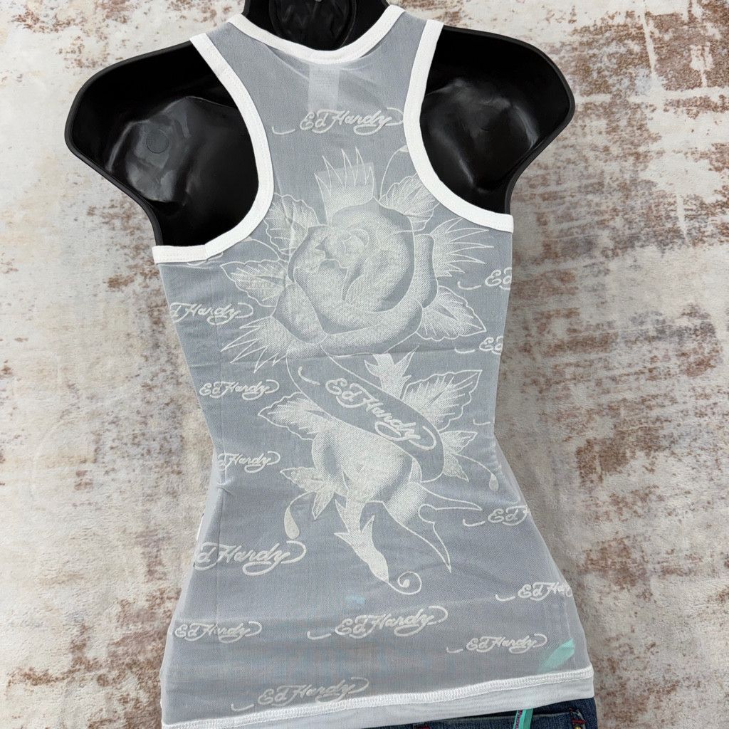 Ed Hardy 2000sVintage Ed Hardy by Christian Audigier Tank Tops Size L / US 10 / IT 46 - 3 Thumbnail
