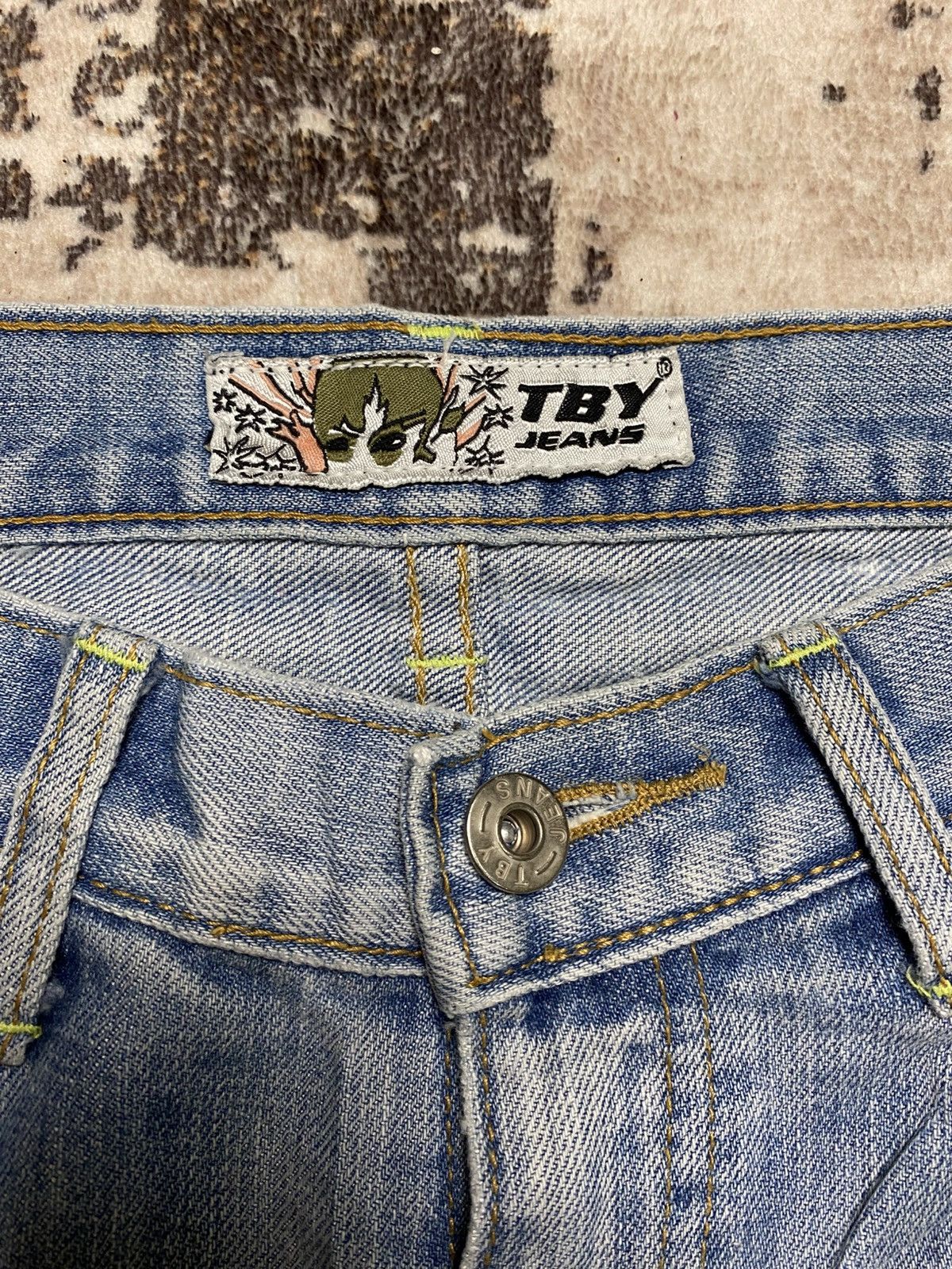 Hysteric Glamour Rare💥Distress Denim With Embroidery pocket Size US 31 - 12 Thumbnail