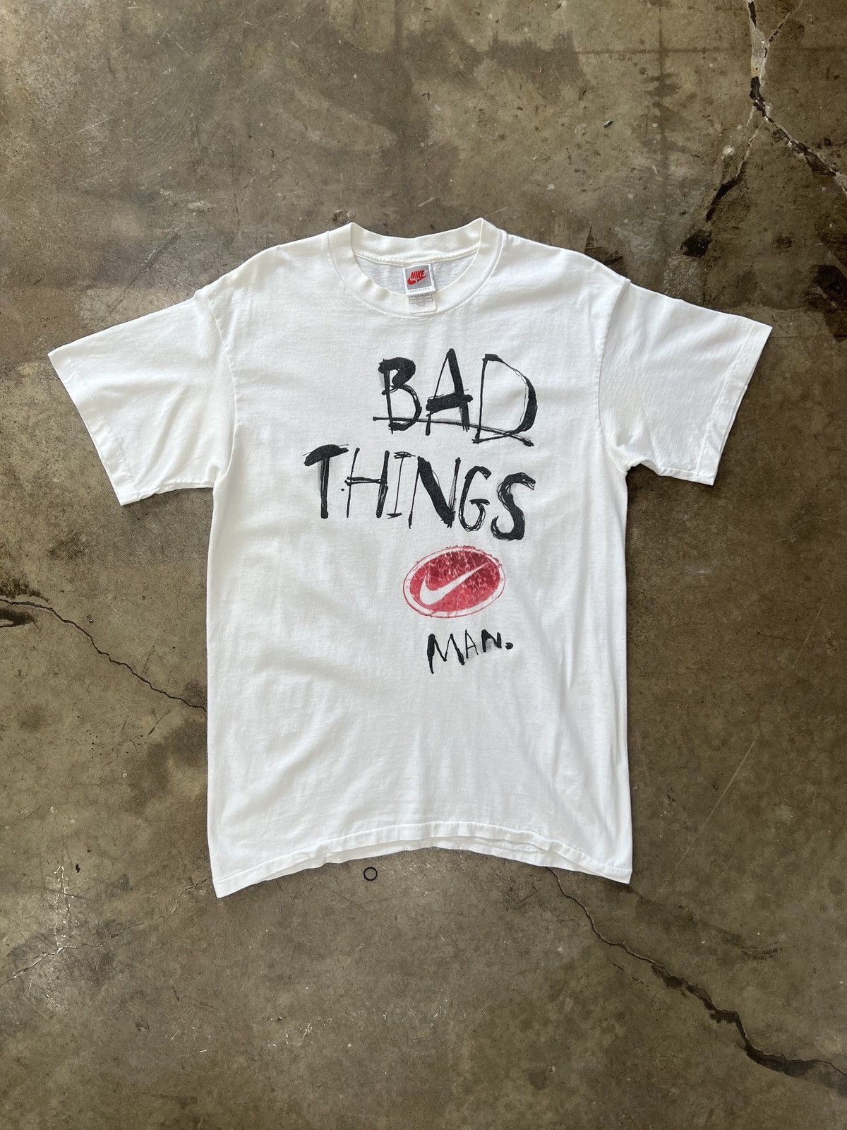 Nike Vintage 90s Nike Bad Things Man Single Stitch Tee Large Size US L / EU 52-54 / 3 - 2 Thumbnail