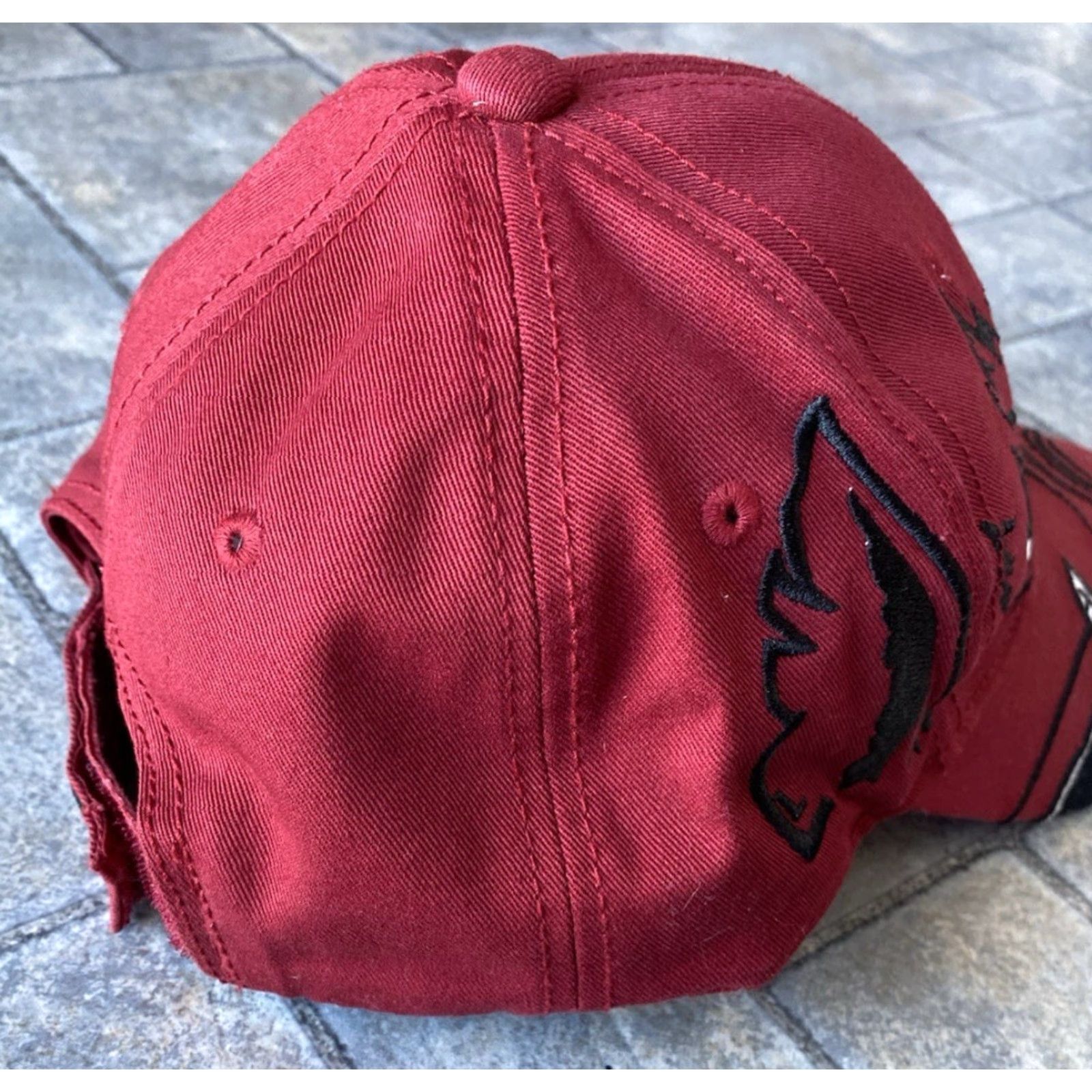 Vintage VINTAGE Arkansas Razorbacks Embroidered Face Mascot Strapback Hat - Tail Gate’N Gear - Red - One Size - Adjustable - Cotton - Men - Baseball Cap Size ONE SIZE - 7 Thumbnail