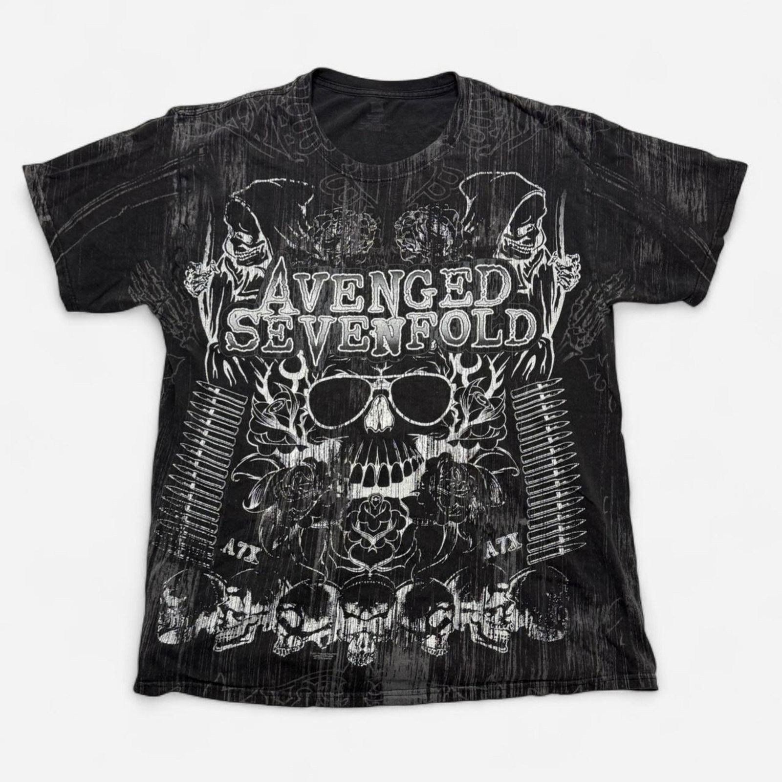 Hanes Avenged Sevenfold Y2K Skull Graphic Band Tee Black Size M Size US M / EU 48-50 / 2 - 1 Thumbnail