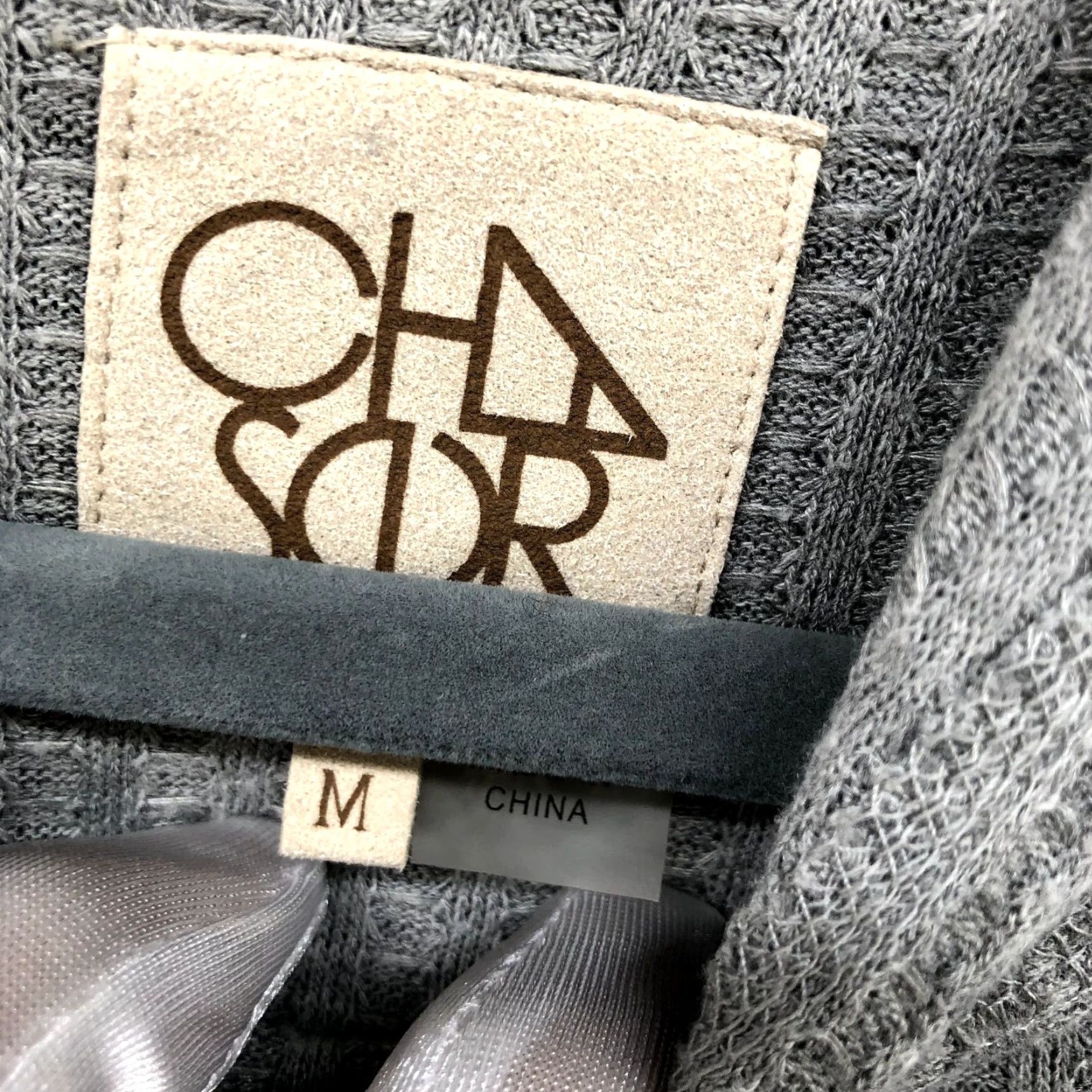 Vintage Chaser Thermal Hoodie T Shirt Womens M Gray Long Sleeve Crew Neck Pullover Casual Knit Polyester Blend Oversized Size M / US 6-8 / IT 42-44 - 5 Thumbnail