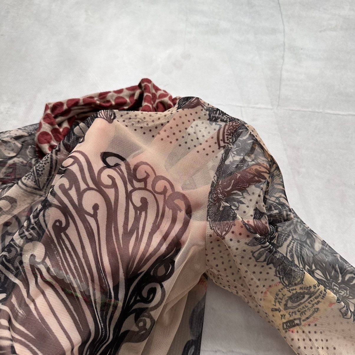 Hysteric Glamour × Undercover Mesh Top Tattoo Long Sleeve T Shirt Cop Copine JPG Vibe Size M / US 6-8 / IT 42-44 - 20 Thumbnail