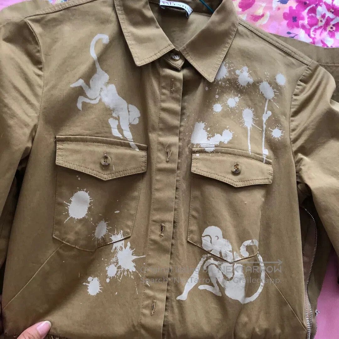 Valentino Redvalentino Printed Shirt Dress . Size US 40 / EU 56 - 2 Thumbnail