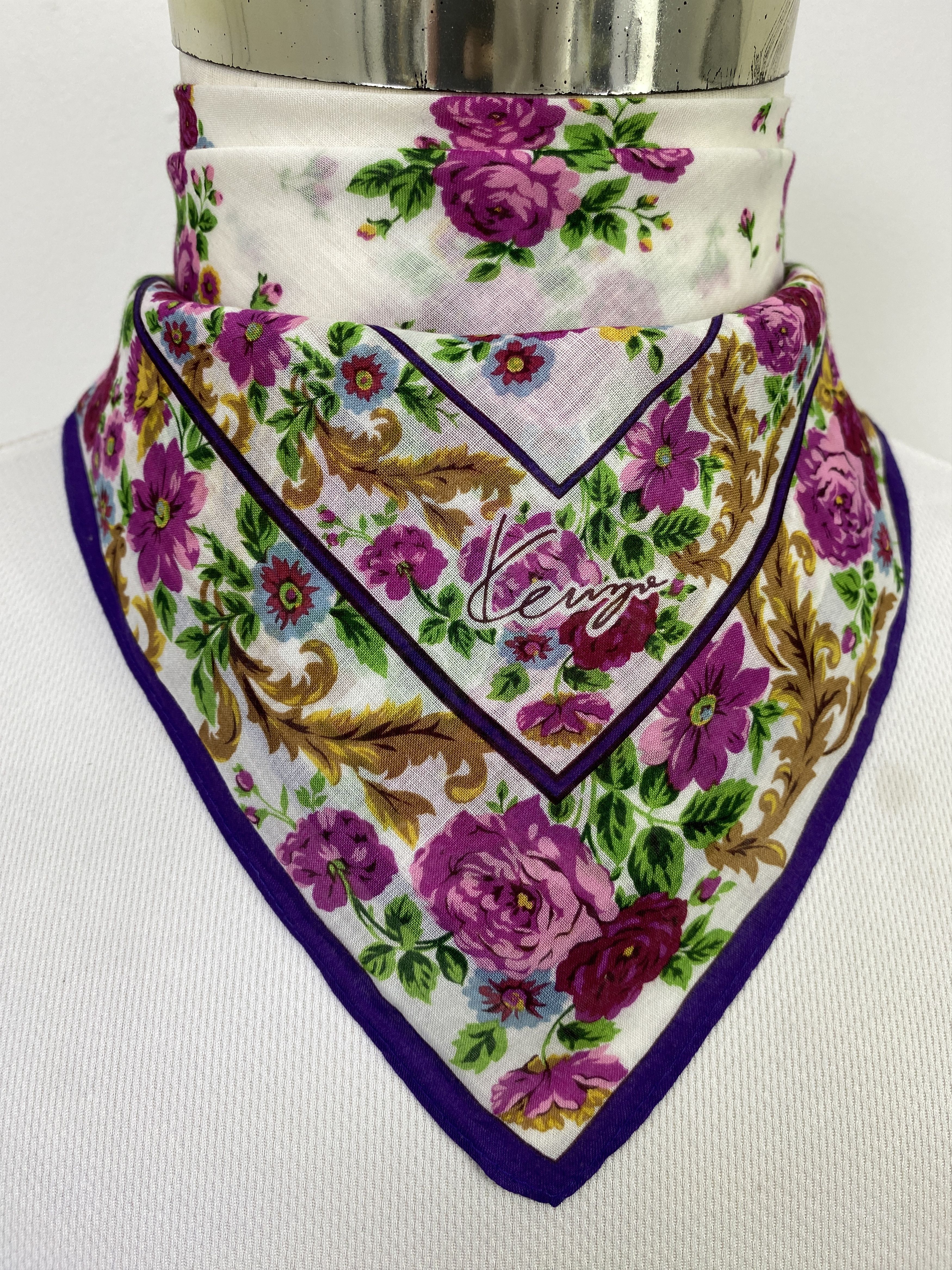 Kenzo Vintage Kenzo Flowers Handkerchief / Neckerchief KT0193 Size ONE SIZE - 2 Thumbnail