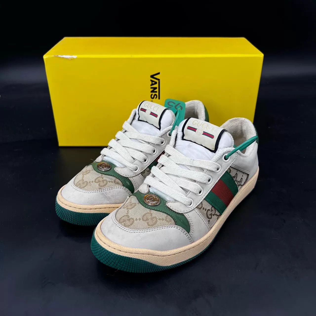 Gucci Gucci dirty gray green sneakers size 36 original Size US 5.5 / IT 35.5 - 1 Thumbnail