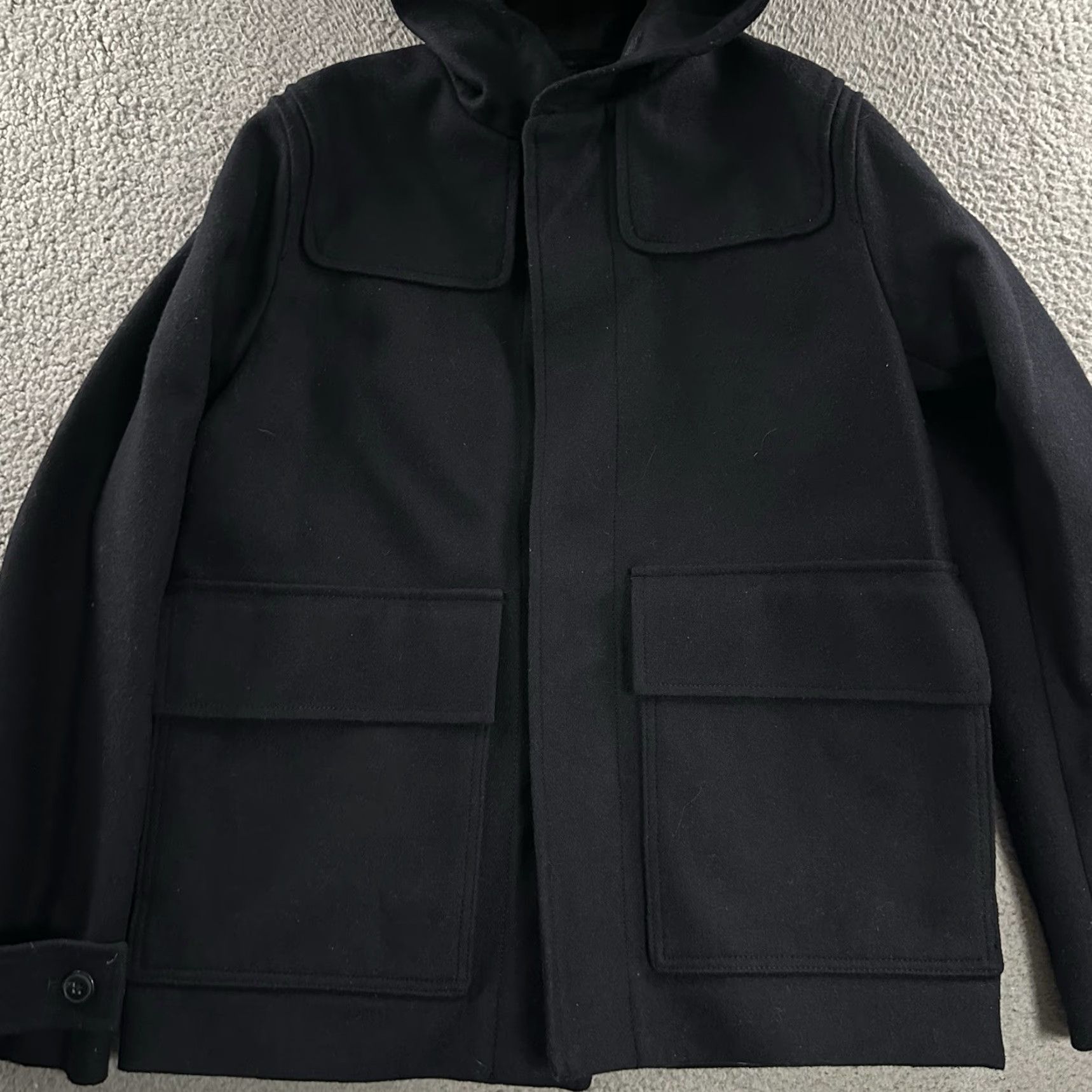 Gap VINTAGE Gap Jacket Blue S Men's Wool Blend Button Hooded Pockets Size US S / EU 44-46 / 1 - 3 Thumbnail