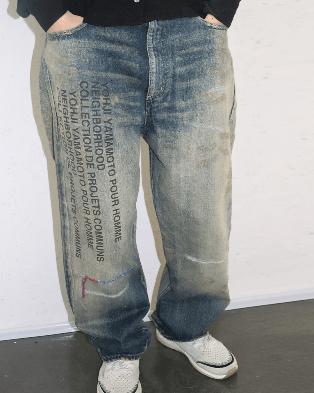 Yohji Yamamoto Neighborhood x Yohji Yamamoto SS24 Lettering Denim Pants Size US 36 / EU 52 - 2 Thumbnail