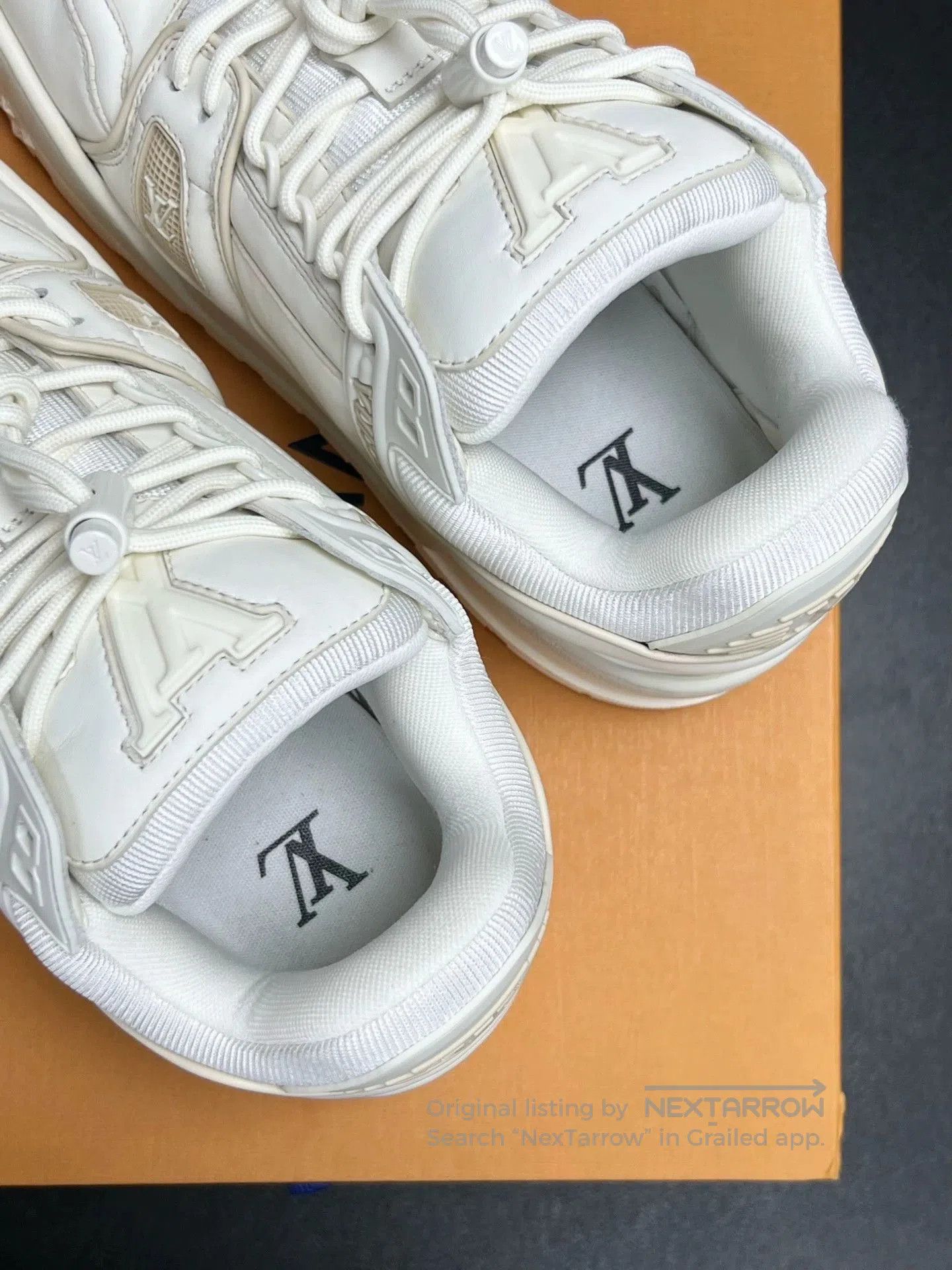 LV Trainer Maxi White Sneakers UK5.