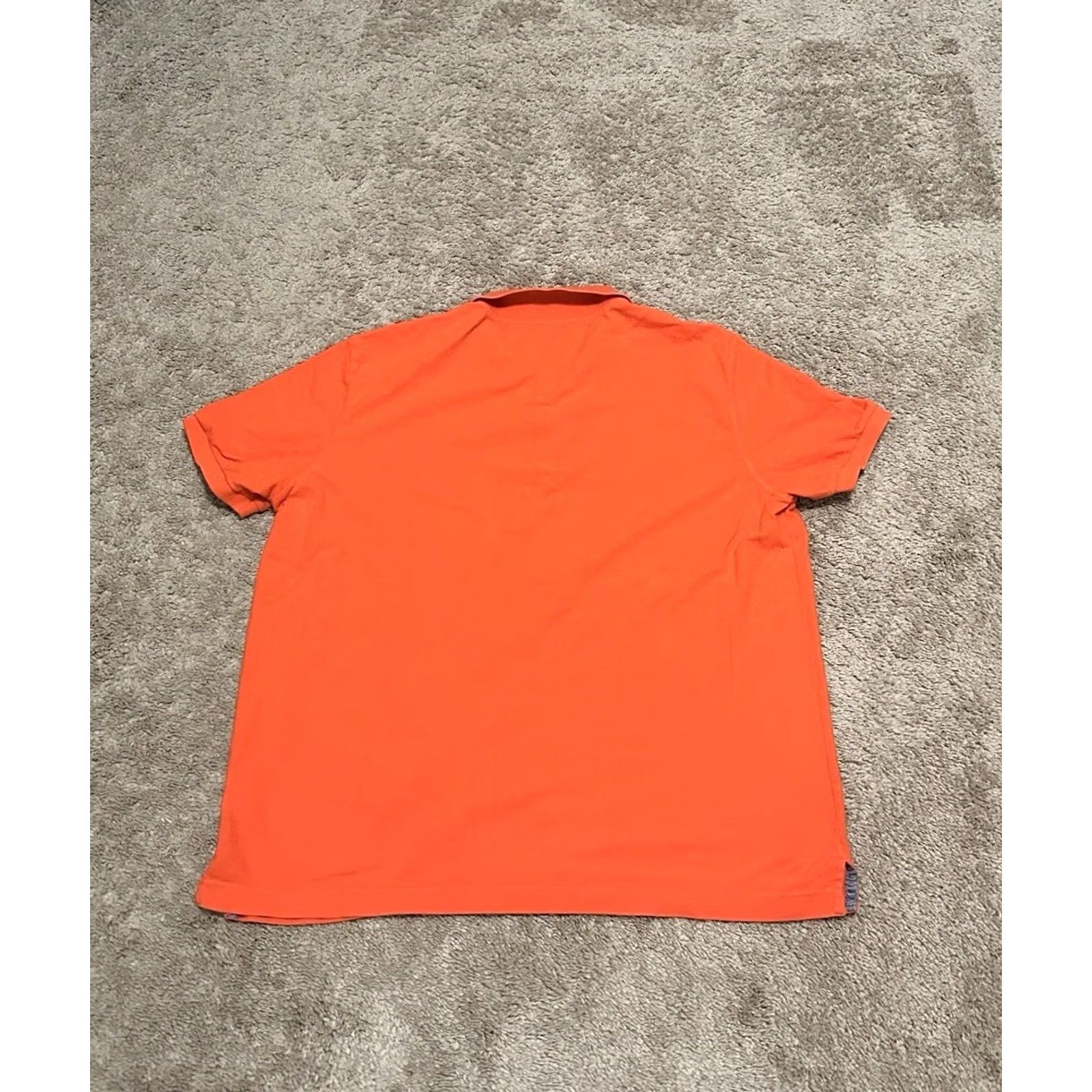 United Colors Of Benetton United Colors of Benetton Polo Shirt Mens 2XL Orange Solid Knit Cotton Golf Casual Preppy Size US XXL / EU 58 / 5 - 6 Thumbnail