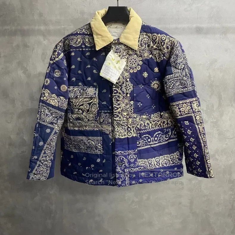 READYMADE Ready Made Blue Camellia Flower Full Print Logo Cotton Jac Size US S / EU 44-46 / 1 - 1 Thumbnail