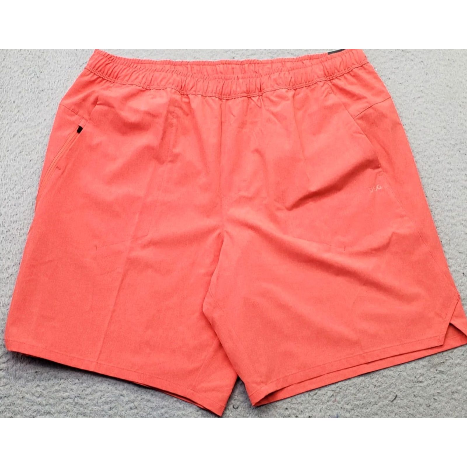 Vintage DSC Mens L Red Athletic Shorts 8" Inseam Elastic Waist Pockets Stretch NS Size US 33 - 2 Thumbnail