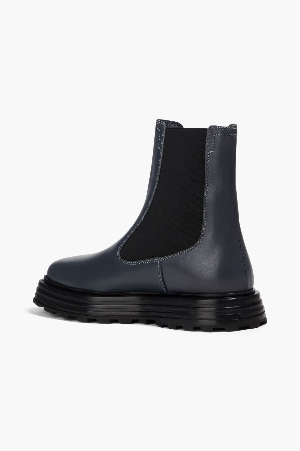 Jil Sander o1y1124 Leather Chelsea Boots in Midnight Blue Size US 7 / EU 40 - 3 Thumbnail