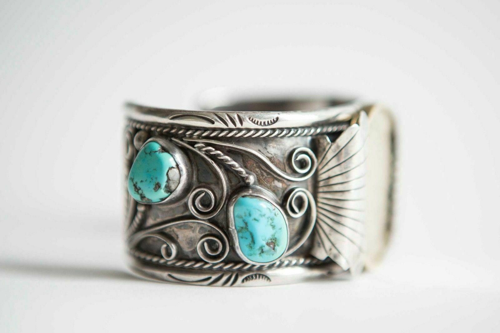 Designer Western Tribal Silver 14kt Gold Vermeil Coin Cuff Bracelet Size ONE SIZE - 2 Thumbnail