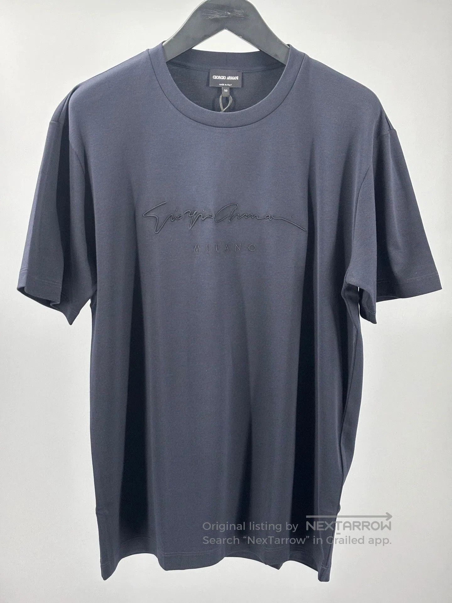 Emporio Armani blue cotton t-shirt by giorgio armani. Size US M / EU 48-50 / 2 - 1 Thumbnail
