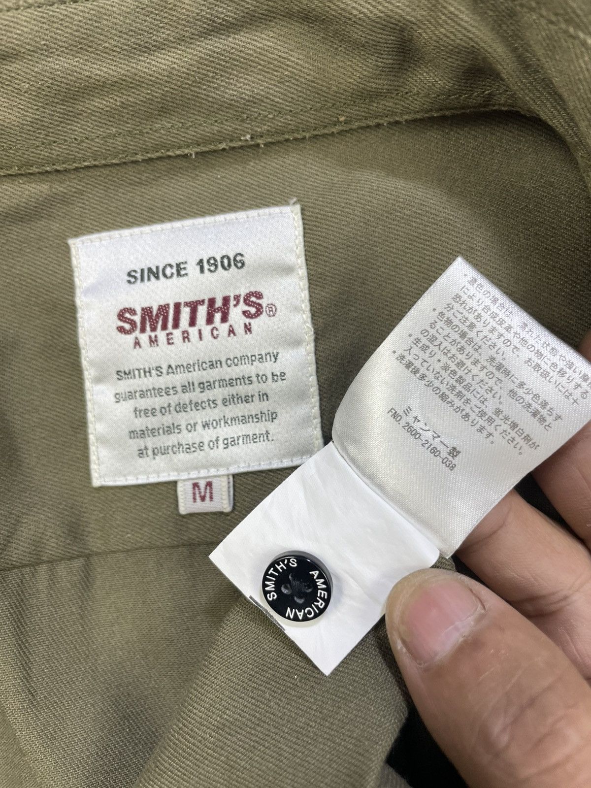 Smith's American Smith’s American Olive Green Twill Work Shirt Size US M / EU 48-50 / 2 - 13 Thumbnail