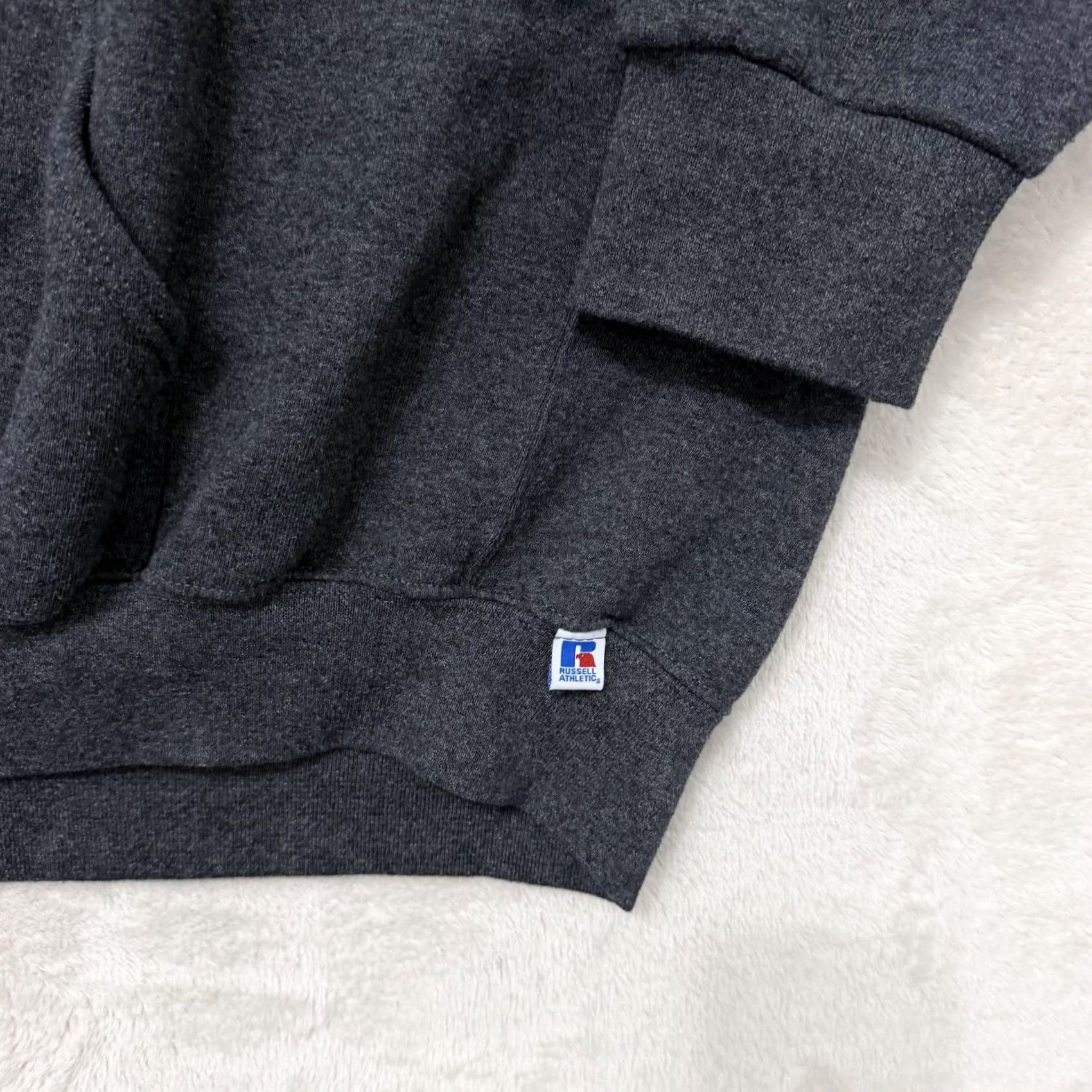 Russell Athletic Russell Athletic Hoodie Mens 4XL Gray Sweater Fleece Pullover Kangaroo Pocket Size US XXL / EU 58 / 5 - 5 Thumbnail
